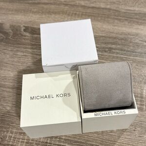 Michael Kors Watch Box and Suede Pillow in Light Gray